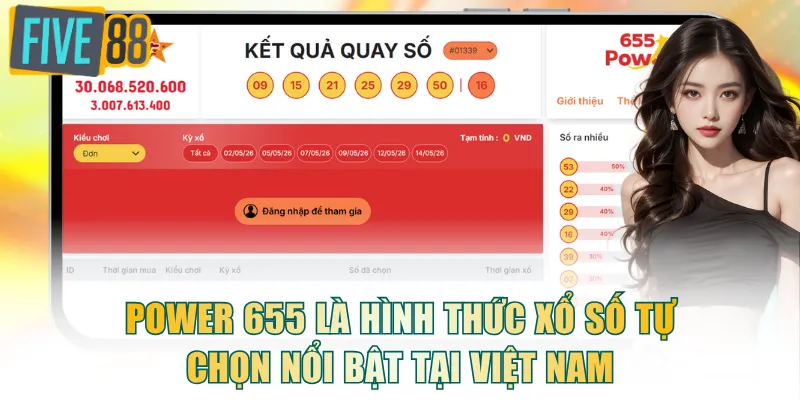 Power 655 là hình thức xổ số tự chọn nổi bật tại Việt Nam