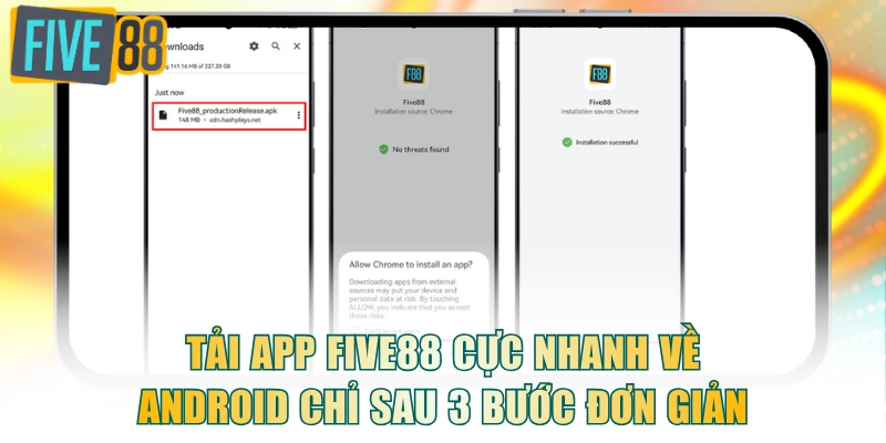 Tải app FIVE88 cực nhanh về Android chỉ sau 3 bước đơn giản